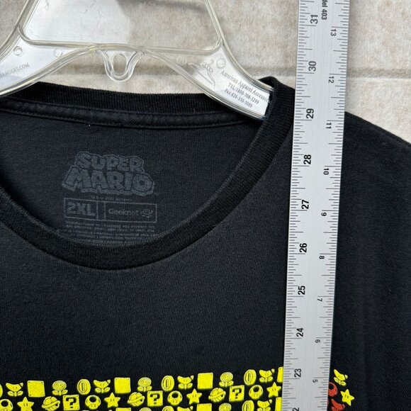 Super Mario Question Block Graphic Tee Black Short Sleeve 2XL - Picture 5 of 7